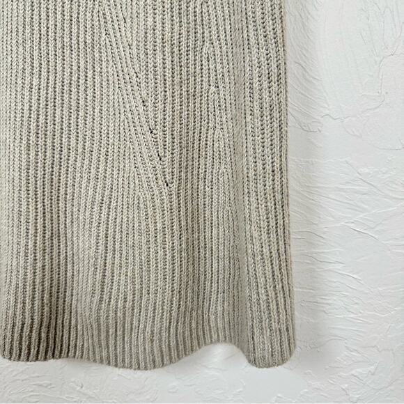 J Jill Grey Knit Poncho Sweater Womens OS Fall Winter Cape Pullover Preppy Warm - Picture 2 of 8